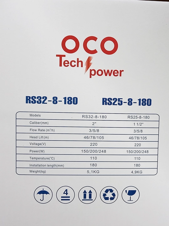 Sirkulatsiya suv nasos OCO RS 25-8S/180