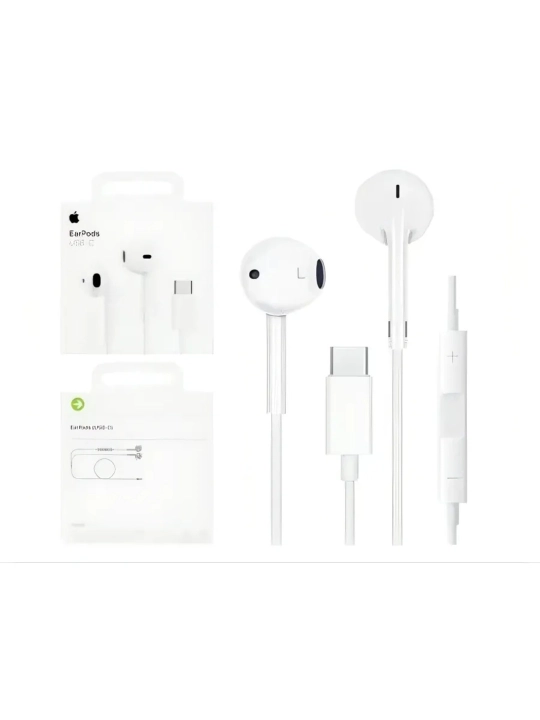 Наушники проводные Apple EarPods Lightning, Type c White EarPods