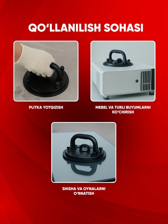 TEH akkumulyatorli vakuumli prisoska TTS6206, 200 mm, yuk ko‘tarish 220 kg, 3 V