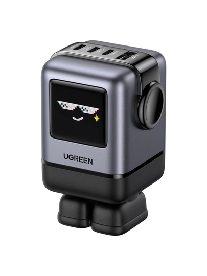 UGREEN Nexode RG 100W GaN Robot Zaryadlash Qurilmasi, 4-Port Fast Charger, LED Displey 5