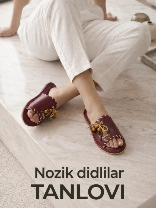 Ayollar uchun uy shippaklari yoz uchun munchoqli ayollar poyabzali, tapichkasi 36-40 - 