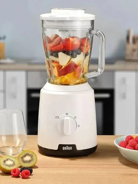 Braun JB1050WH statsionar blender 600 Vt, 1.25 l shisha idishli oq