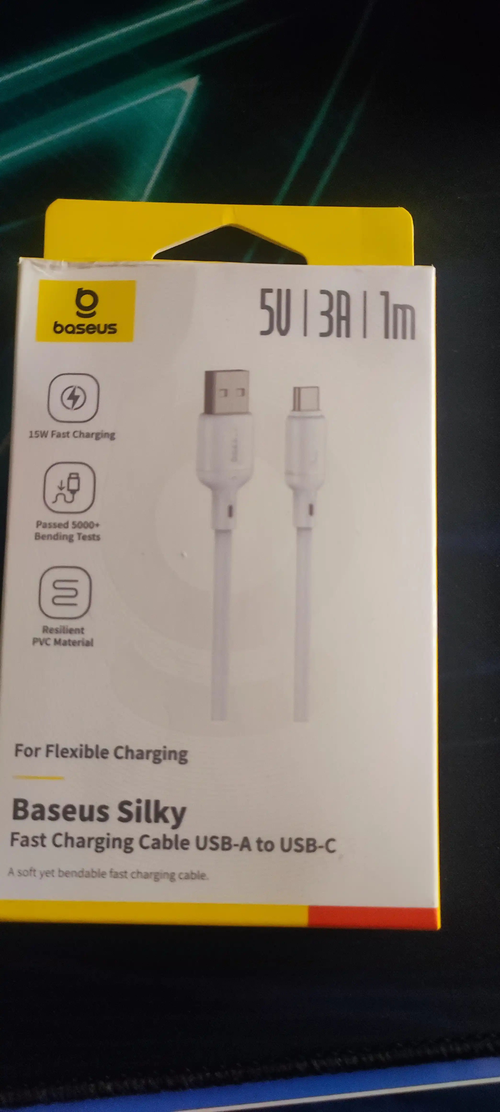Kabel Baseus Silky USB-A to USB-C 3A, 1 va 2 metr
