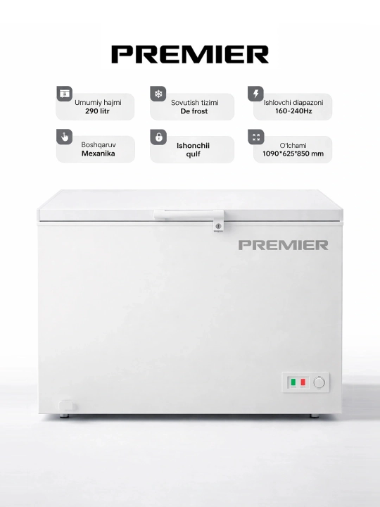 Premier PRM-300CHFR muzlatish qutisi (290 l) - 