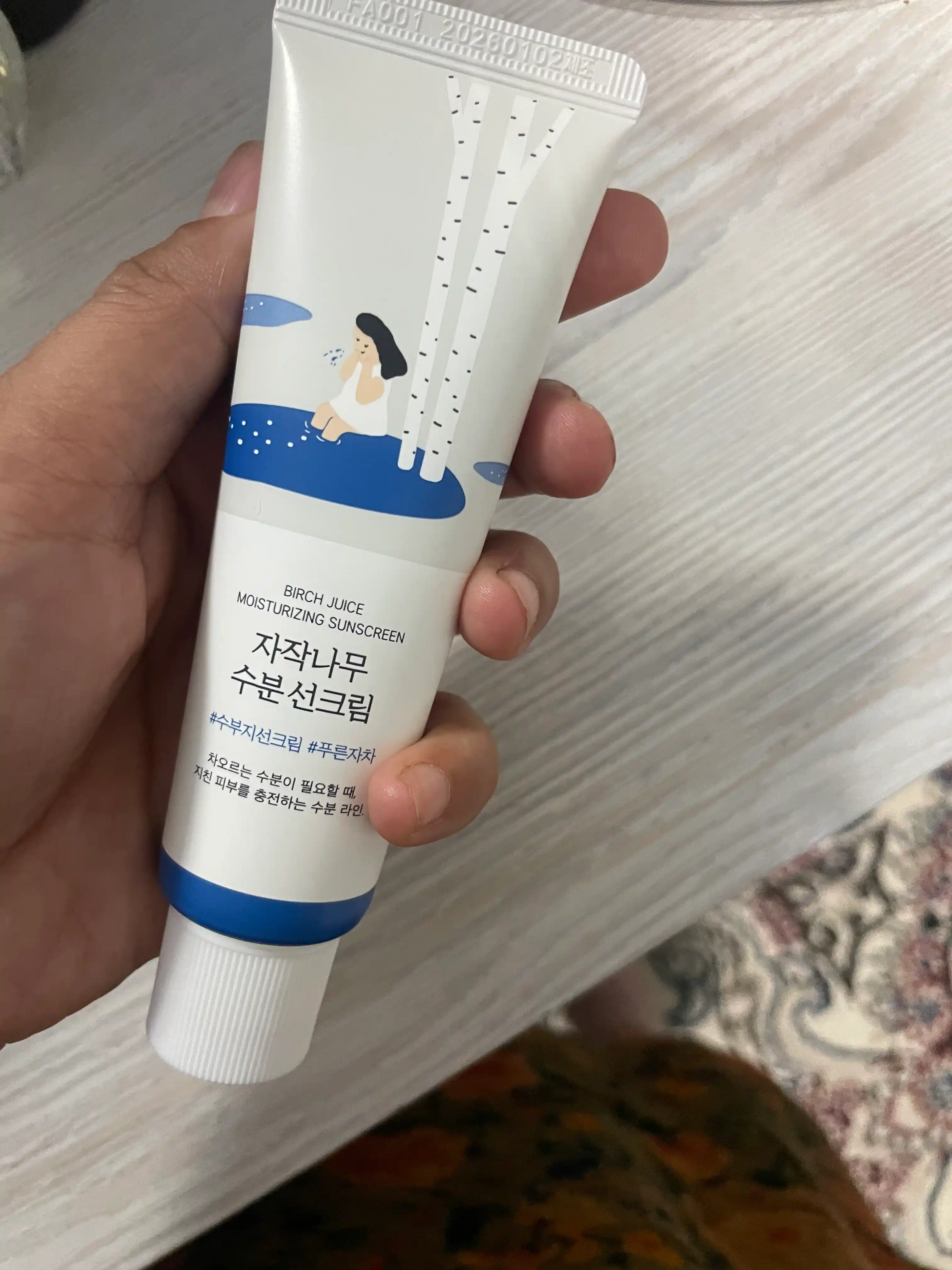 Солнцезащитный крем и увлажняющий крем Round Lab Moisturizing Sunscreen SPF50+ PA++, 50 мл