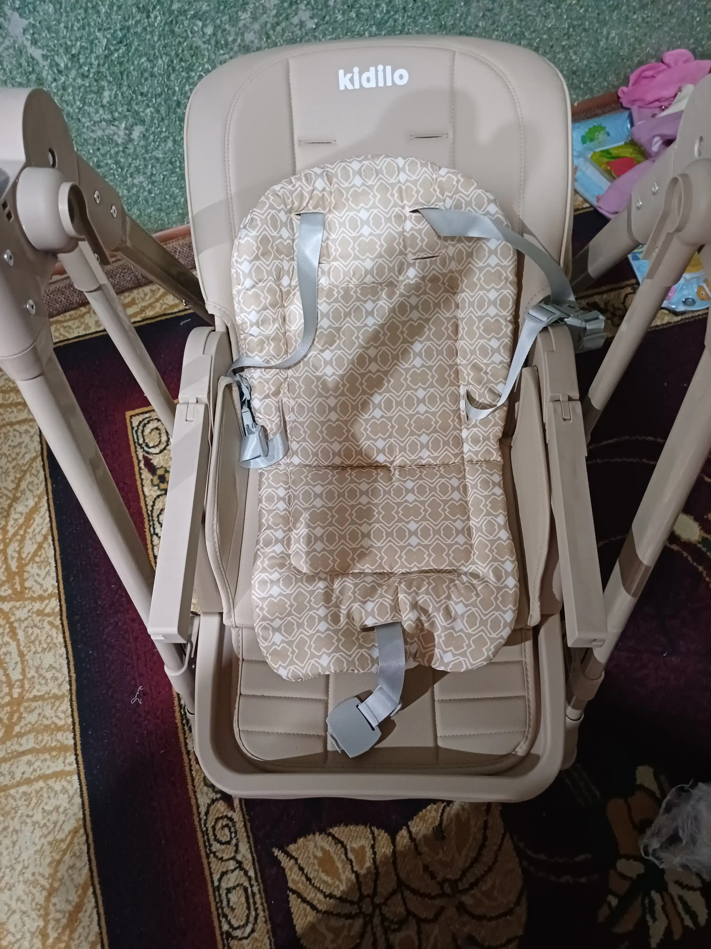 Детский стульчик для кормления + качели для детей Kidilo, 3 в 1, стульчик для детей