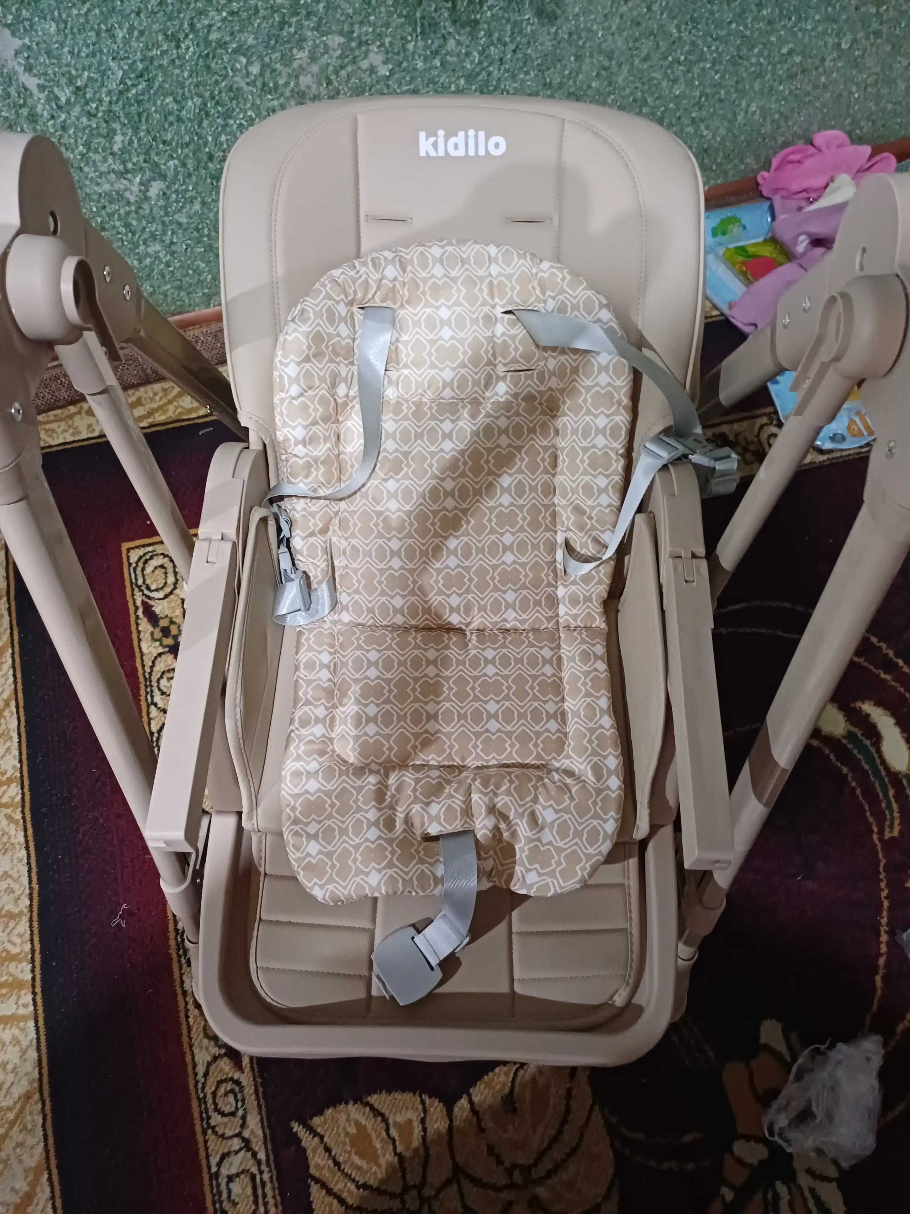 Детский стульчик для кормления + качели для детей Kidilo, 3 в 1, стульчик для детей