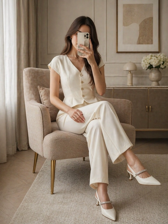 Женские туфли slingback на каблуке, с острым носом и декоративным ремешком