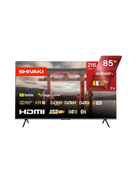 Телевизор Shivaki S85MQ9700 85" QLED 4K UHD Smart TV Android, тёмно-серый - 