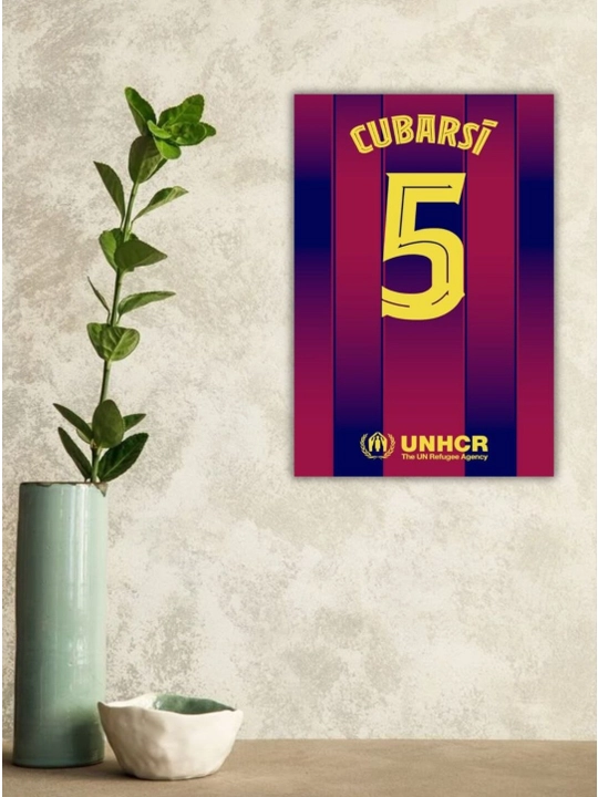 Dekorativ poster-nakleyka, A4 formatda, "Futbolchilar formasi"