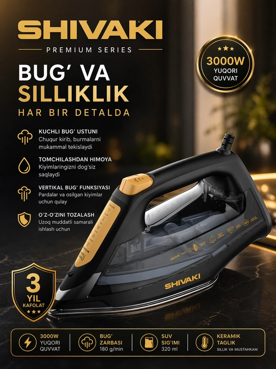 Bug'li dazmol Shivaki SH-SI-2368 3000 Vt - 