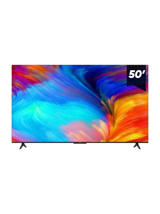 TCL 50P635 50" 4K UHD Smart TV, Android TV, Wi-Fi, HDR, qora televizor - 