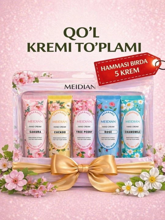 Meidian qo‘l kremi to‘plami – shirin mevali hidli - 