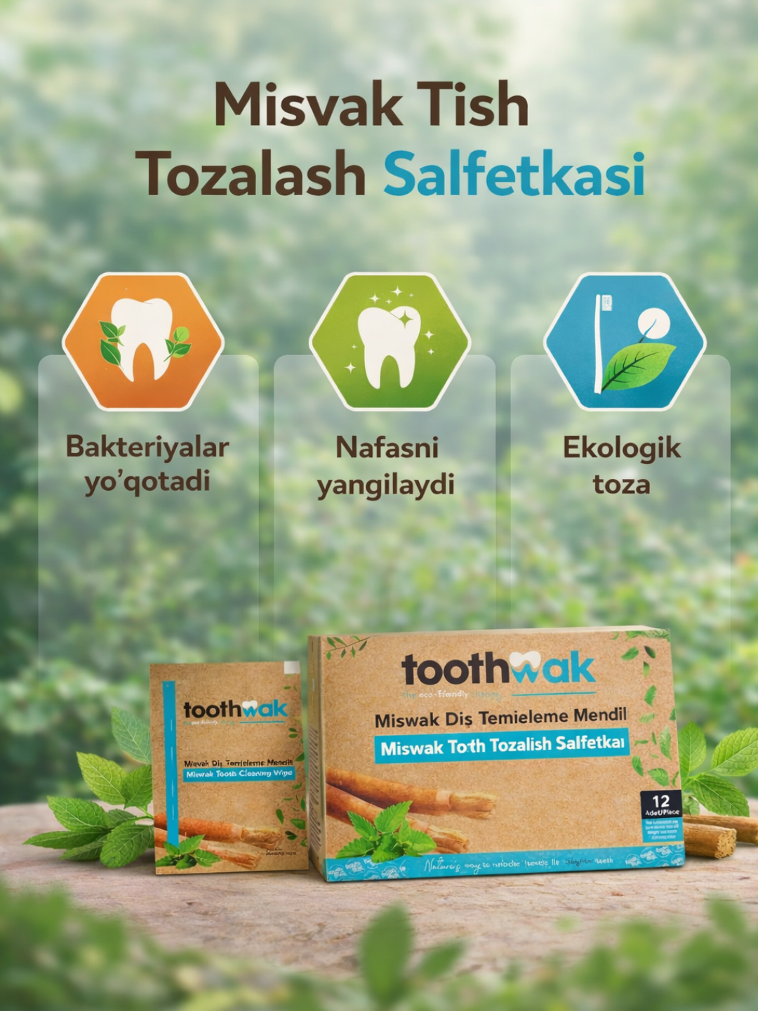Misvaqli og'iz bo'shlig'i uchun salfetka - 