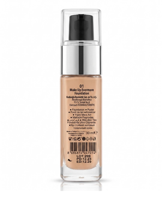 Ayollar kosmetikasi, mat tonal krem, yuz uchun tonal krem, Gabrini tonal krem matte foundation