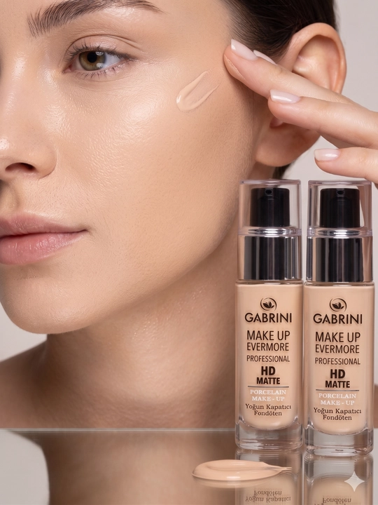 Ayollar kosmetikasi, mat tonal krem, yuz uchun tonal krem, Gabrini tonal krem matte foundation - 