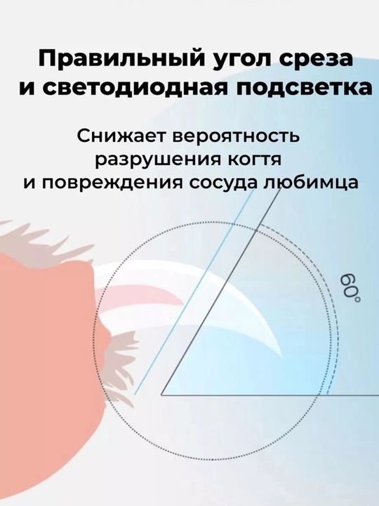 Когтерез с LED отсеком для когтей, для кошек, собак, кроликов, для всех животных
