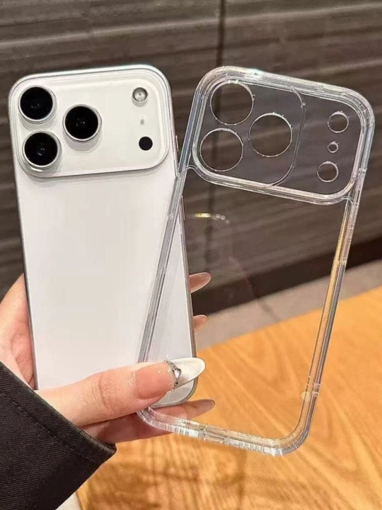 Чехол для iPhone, 15, 16, 17 Pro,Max, Plus, Mini, Air прозрачный