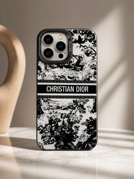 Чехол для iPhone 14 / 15 / 16 / 17 Pro Max – стиль Dior