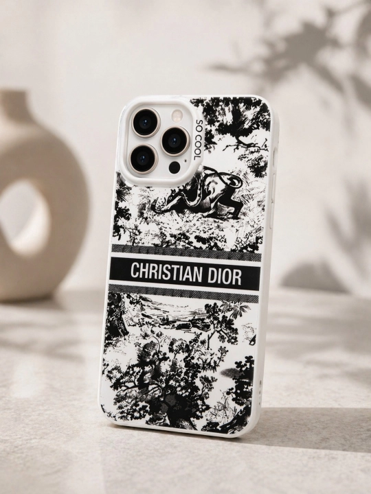 Чехол для iPhone 14 / 15 / 16 / 17 Pro Max – стиль Dior