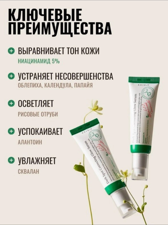 Сыворотка для коррекции пигментных пятен Dark Spot Correcting Glow serum, Axis Y, 50 мл