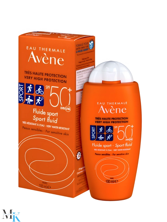Yengil suvga chidamli yuz va tana uchun quyoshdan himoya krem  Avène Sport SPF 50+ 100 ml
