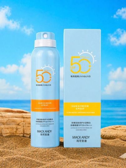 SPF zagar yuz va tana uchun quyoshdan saqlovchi sprey 50+