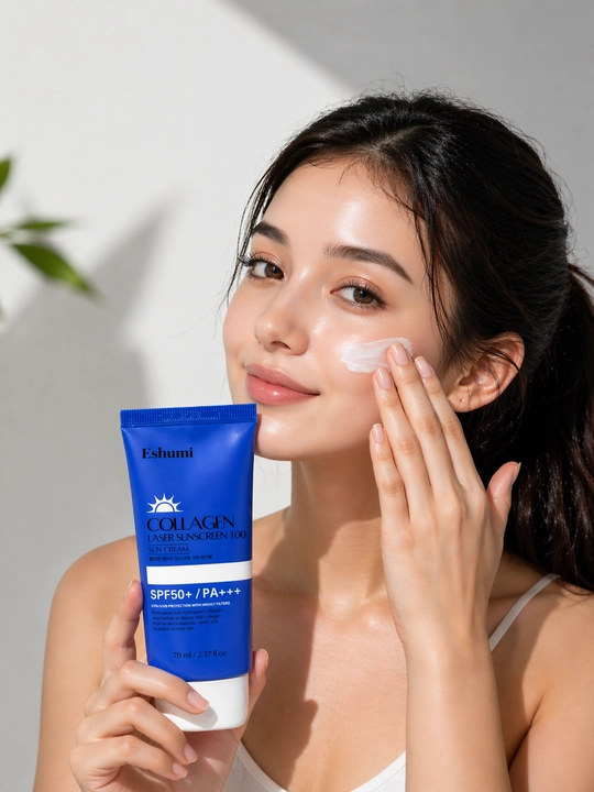 Kollagenli quyoshdan himoyalovchi krem SPF50+ 70ml – Korea, UVA/UVB himoya