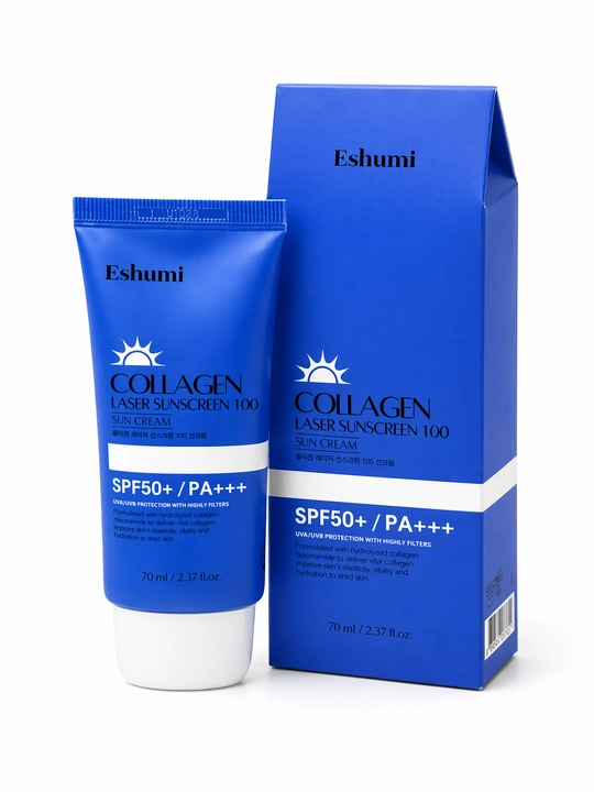 Kollagenli quyoshdan himoyalovchi krem SPF50+ 70ml – Korea, UVA/UVB himoya - 