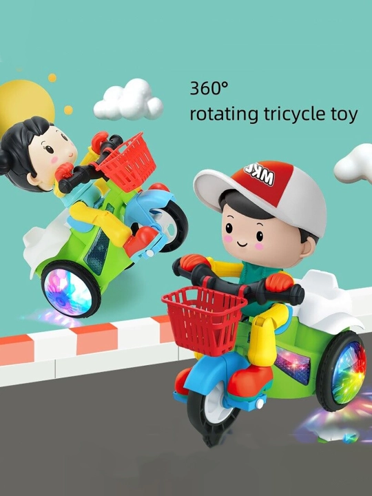 MKL Stunt Cool Tricycle o'yinchog'i musiqali va chiroqli velosiped