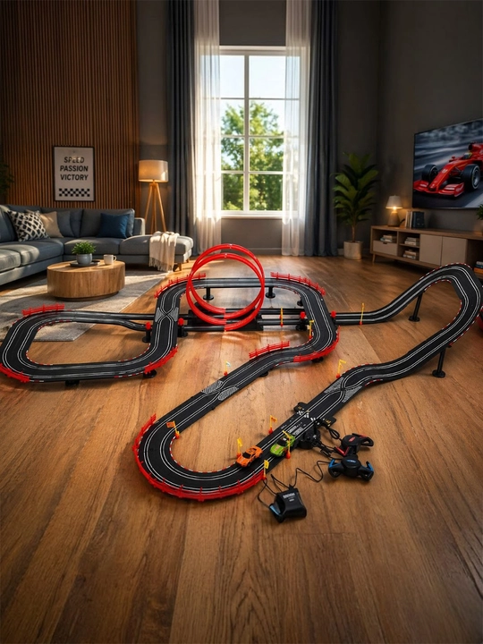 Детская гоночная трасса (автотрек) Slot Track Racing, 2 машинки, управление с пульта