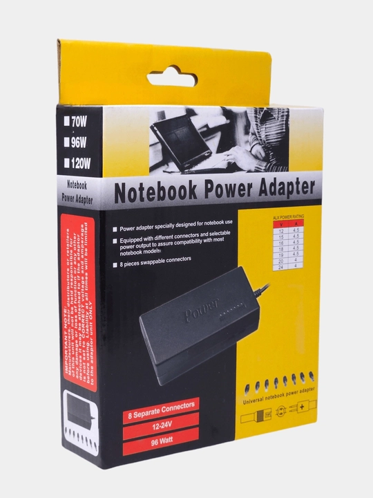 70W-90W-120W noutbuk uchun universal quvvatlash adapteri barcha modellarga mos keladi - 
