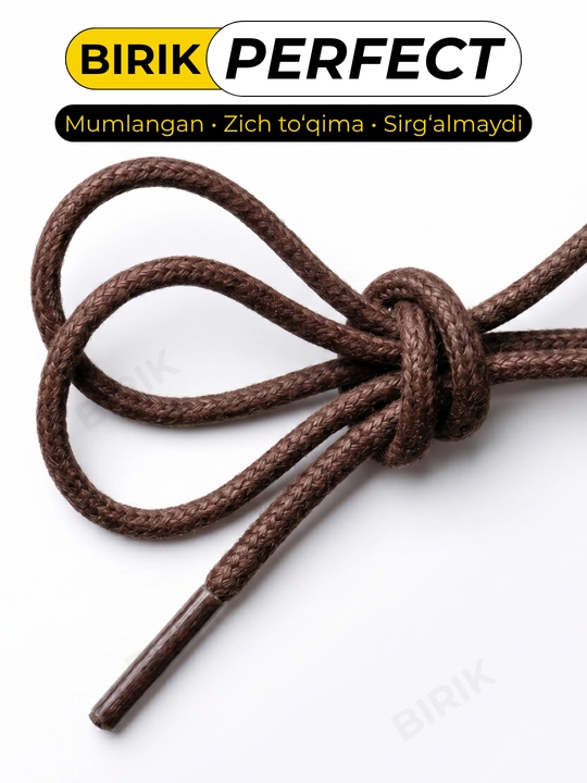Bog'ich BIRIK PERFECT mumli klassik 4 mm 60-120 sm tufli botinka krossovka uchun