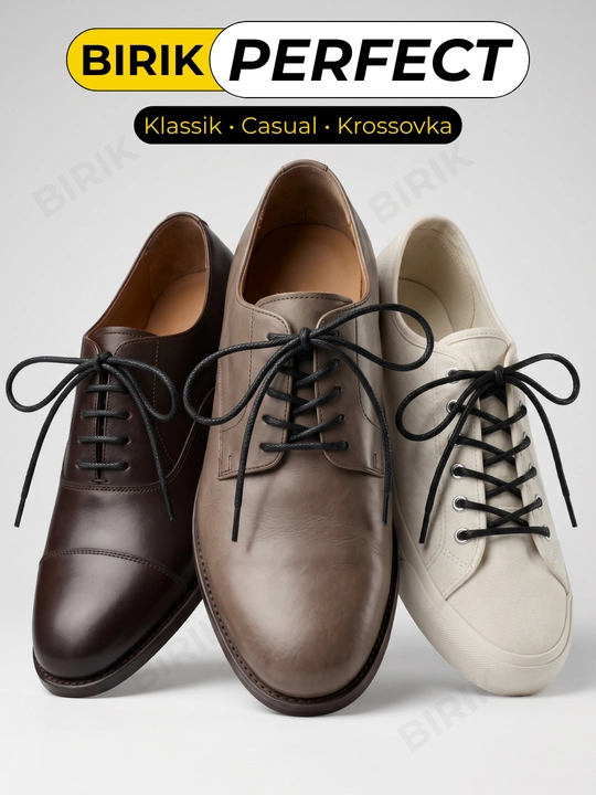 Bog'ich BIRIK PERFECT mumli klassik 4 mm 60-120 sm tufli botinka krossovka uchun