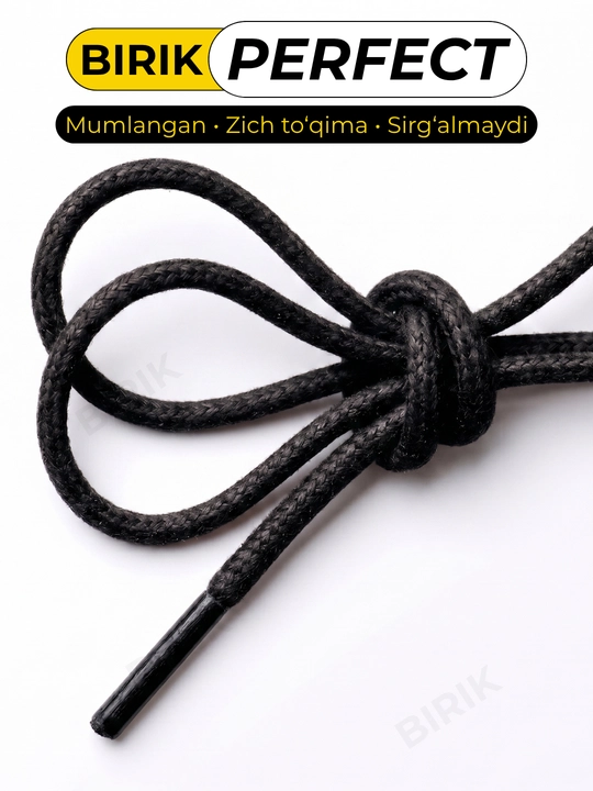 Bog'ich BIRIK PERFECT mumli klassik 4 mm 60-120 sm tufli botinka krossovka uchun