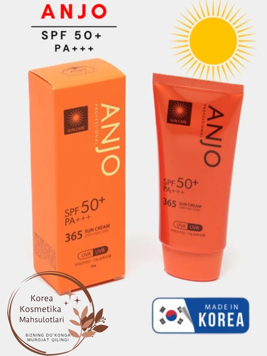 Anjo Professional SPF50+ PA+++, солнцезащитный крем для всех типов кожи, 70 мл