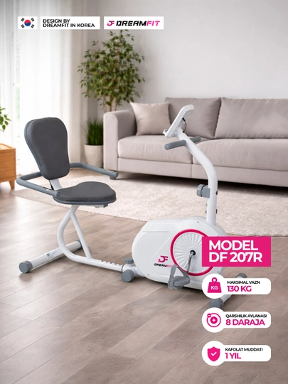 Велотренажер Dreamfit, для домашних кардиотренировок, DF-203,204,221 B — DFSPORT-203V204V211VELO-БЕЛЫЙ