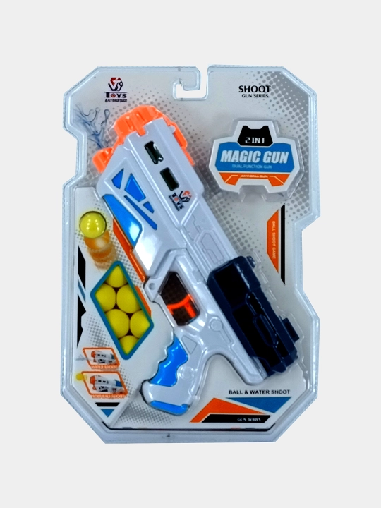 Yumshoq sharli Magic Gun 2 in 1 suv to‘pponchasi va blasteri - 
