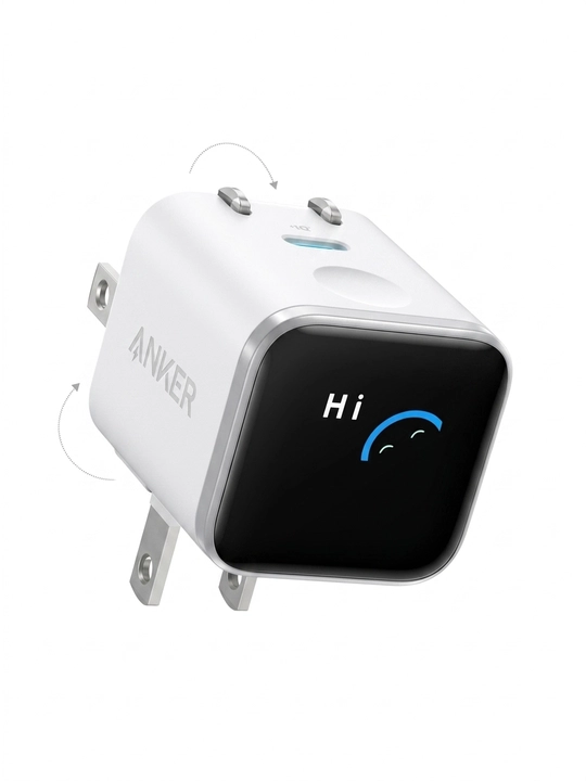 Зарядное устройство Anker Nano адаптер 45w (45 Вт, смарт-дисплей, складной на 180°) - 