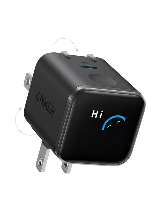 Зарядное устройство Anker Nano адаптер 45w (45 Вт, смарт-дисплей, складной на 180°) - 