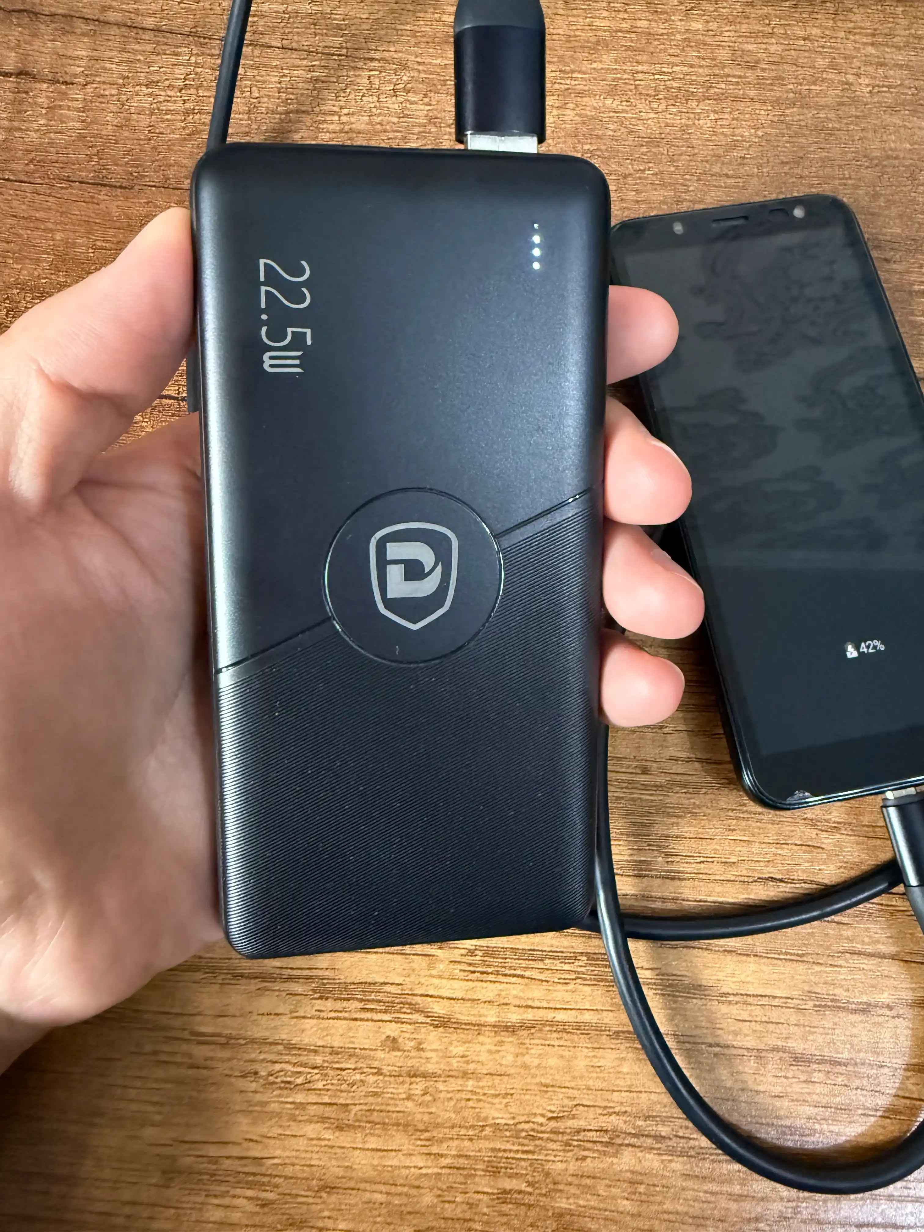 Delone 10000mAh Power Bank – 22.5W быстрая зарядка, Type-C, LED