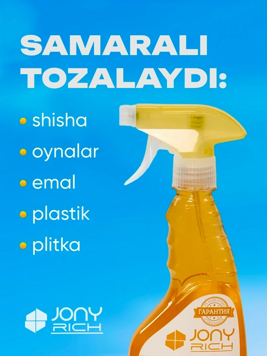 Oyna tozalagich yuvish vositasi Jona Rich, 500 ml - 
