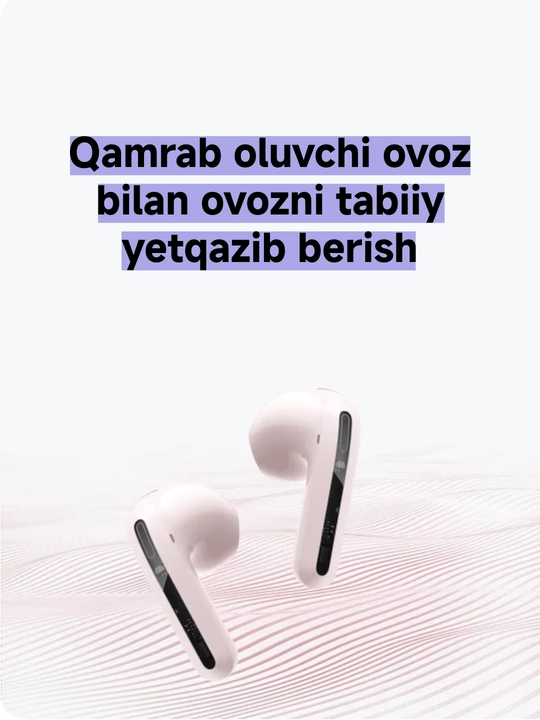 Redmi Buds 6 Active android va iOS uchun simsiz quloqchinlar 30 soatgacha quvvat