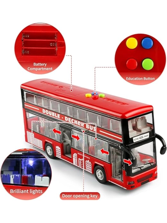 Игрушечный двухэтажный автобус – Double Decker Bus, со светом и звуком