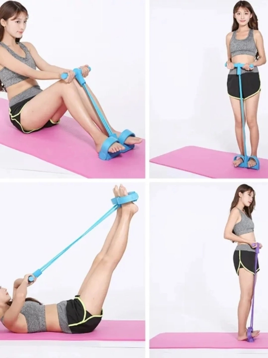 Fitnes espanderi, qo‘l, oyoq va press uchun trenajyor, ozish uchun rezinkalar