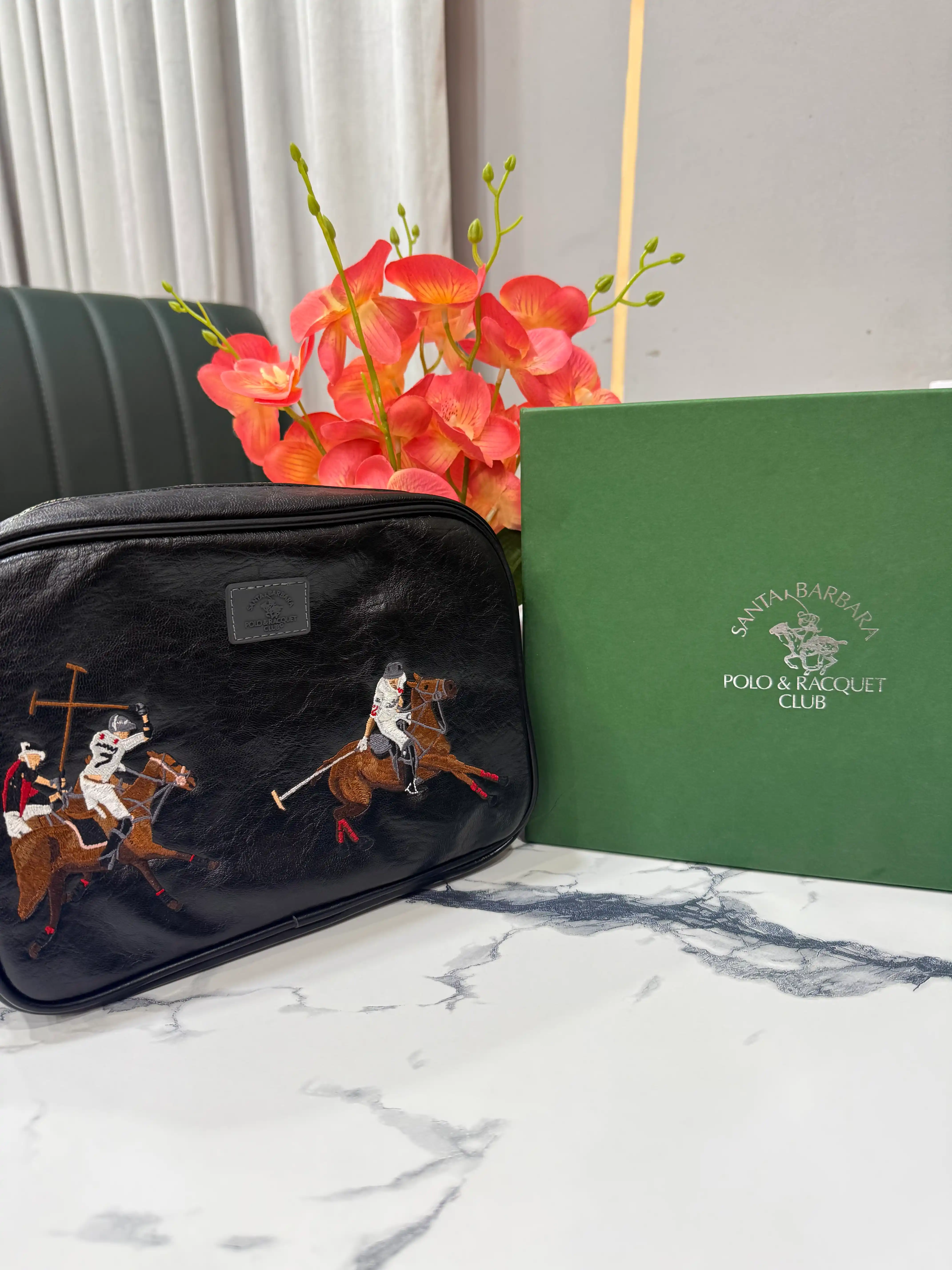 Мужской клатч в стиле Santa Barbara Polo & Racquet Club, в комплекте с фирменной коробкой