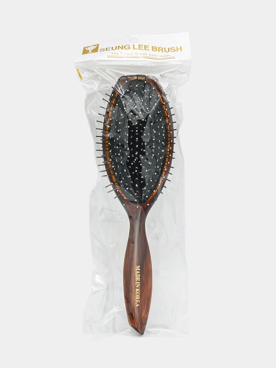 Bosh terisi va sochlar uchun Seung Lee Brush koreyscha massaj tarogʻi, metall tishli