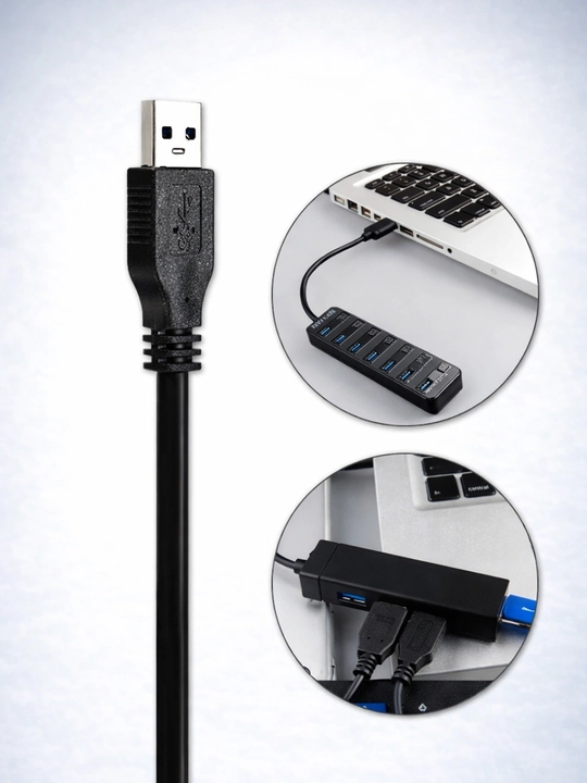 Адаптер для ноутбука и компьютера,USB HUB 7 Port Splitter USB 2.0,высокоскоростной USB хаб