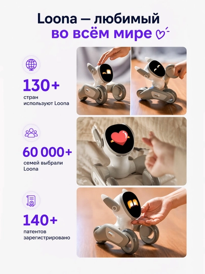 Loona Premium AI robot, ChatGPT, ovozli boshqaruv, HD kamera, Wi-Fi, quvvatlash stansiyasi 4
