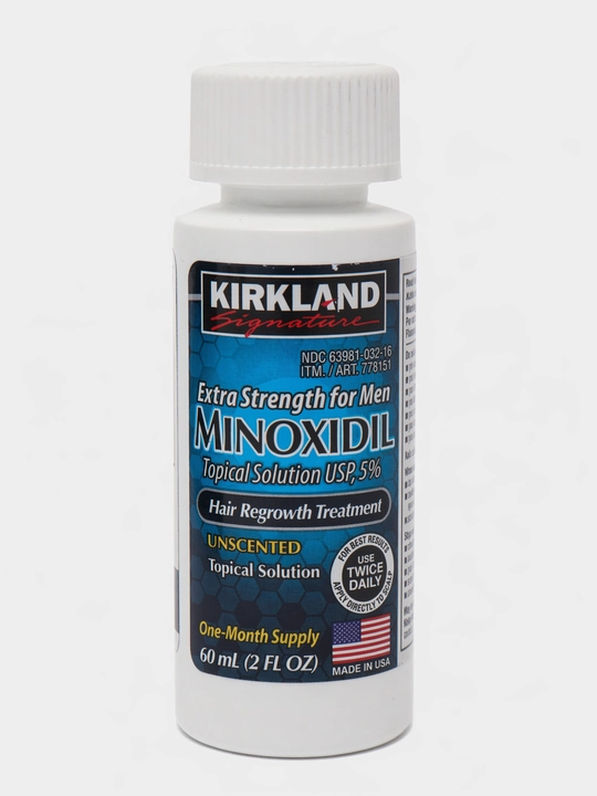 Soch va soqol o'stirish uchun minoksidil Kirkland Minoxidil 5%, 60 ml